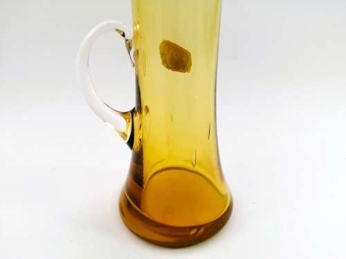 Delicate Amber Glass tall thin jug