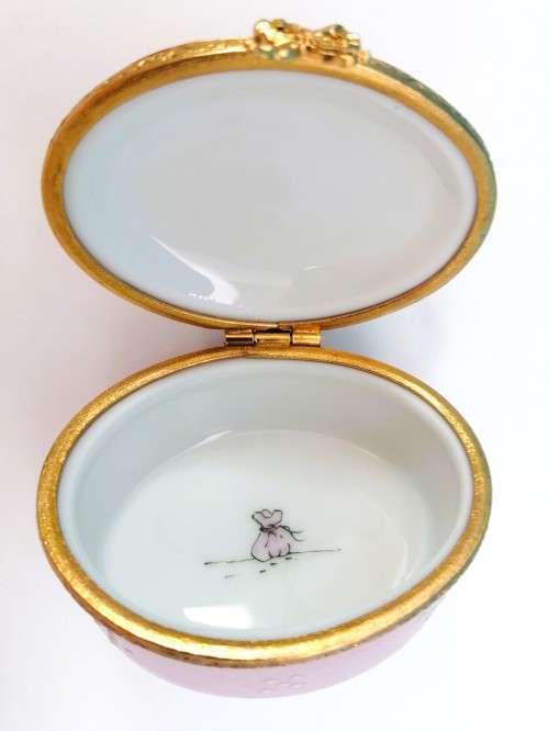Limoges France Trinket Box My First Tooth Mouse Ltd Peint Main Marque