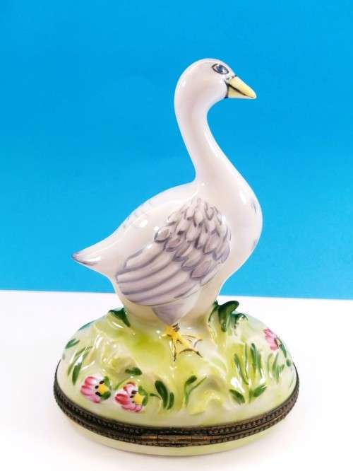 Limoges France Dubarry Large Goose Je Peint Main Marque