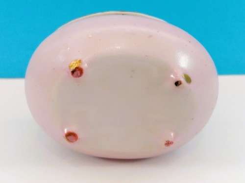Pink with Gold trim porcelain Trinket box