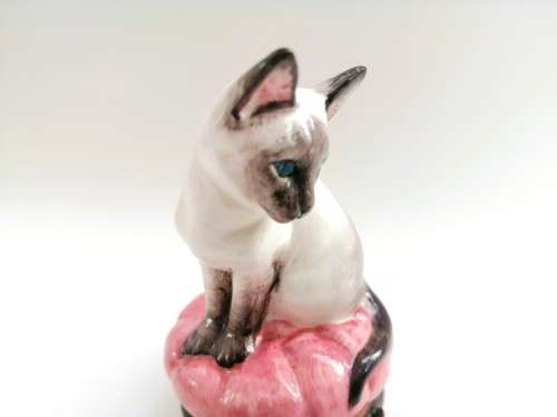 Halcyon Days HD London Hinged Trinket Box Siamese Kitten Cat