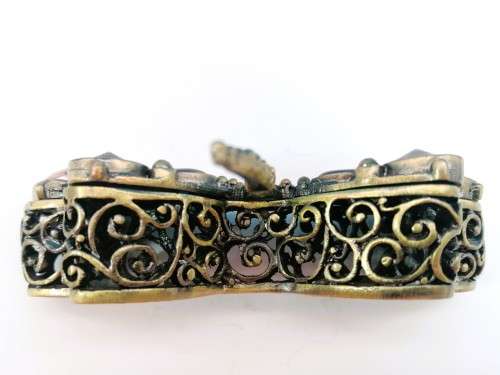 Jeweled Metal Trinket Box Butterfly