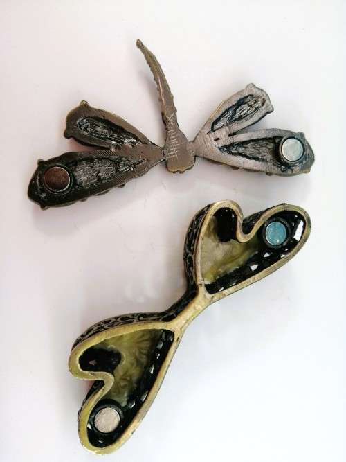 Jeweled Metal Trinket Box Butterfly