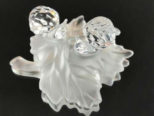 Swarovski Crystal Baby Snails on a Vine Leaf (Retired) #