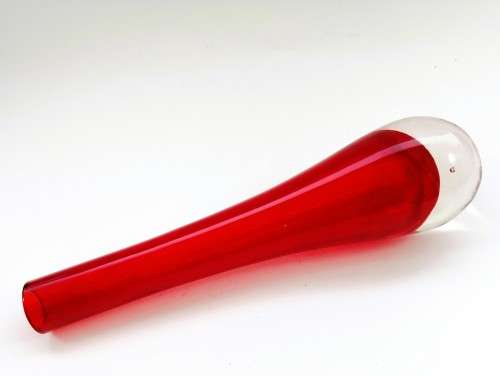 Murano Sommerso Red glass Tubular Bud Vase