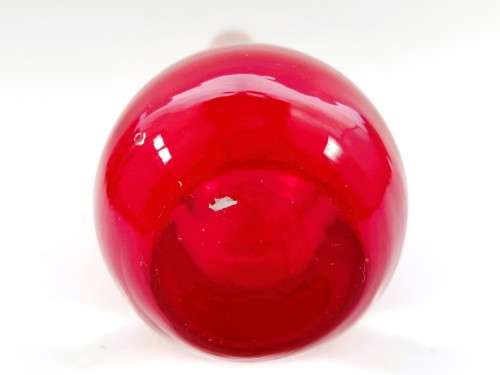 Murano Sommerso Red glass Tubular Bud Vase