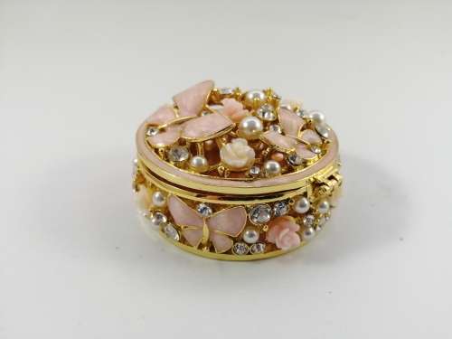 Beautiful Jeweled and enameled Trinket Box