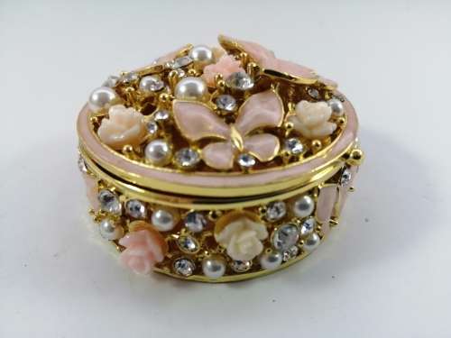 Beautiful Jeweled and enameled Trinket Box