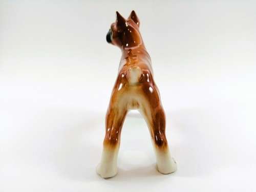 Vintage Quality Boxer Dog Ceramic Ornament Figurine