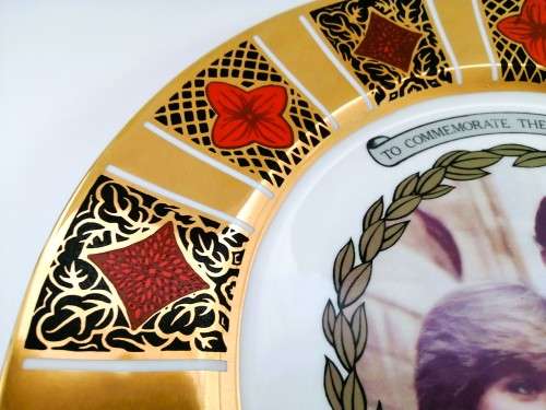 Imari Style Gold Red Decorative Burlondale Ltd Plate Bone China Princess Diana and Charles Wedding