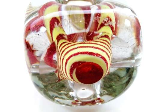 Magnificent Glass Yellow and Red Large Paperweight