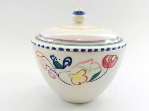 Poole Pottery Hand Painted Lidded dish 1959-1967