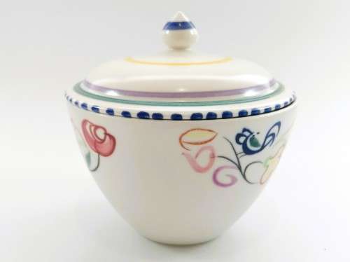 Poole Pottery Hand Painted Lidded dish 1959-1967