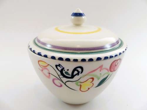 Poole Pottery Hand Painted Lidded dish 1959-1967
