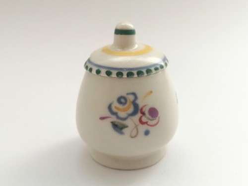 Poole Pottery Hand Painted Lidded pot 1940`s
