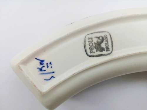 Poole Pottery Hand Painted Half moon possi trough 1959-1967
