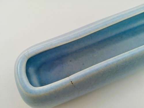 Poole Pottery Hand Painted Long blue possi trough 1940`s