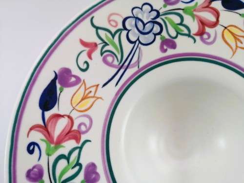 Poole Pottery Hand Painted Mushroom Large Bowl 1970`s