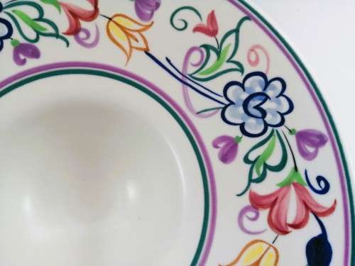 Poole Pottery Hand Painted Mushroom Large Bowl 1970`s