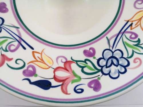 Poole Pottery Hand Painted Mushroom Large Bowl 1970`s