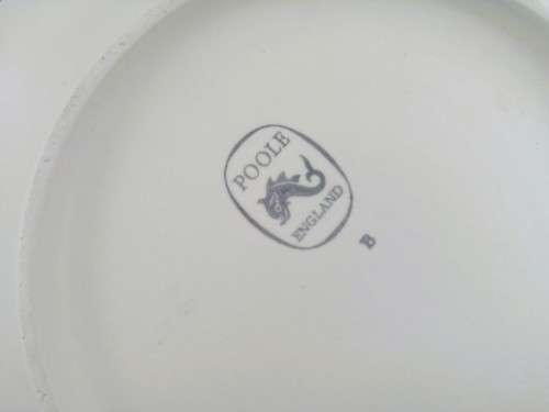 Poole Pottery Hand Painted Flat Large Bowl 1959-1967