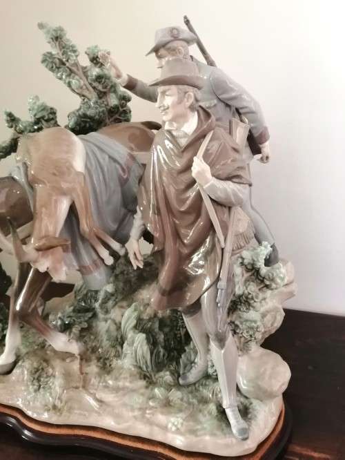 HUGE Magnificent LLADRO FIGURE GROUP, SUCCESSFUL HUNT, BIG GAME