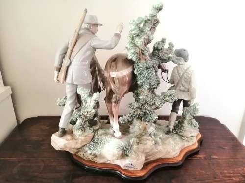 HUGE Magnificent LLADRO FIGURE GROUP, SUCCESSFUL HUNT, BIG GAME