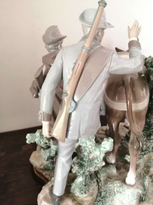 HUGE Magnificent LLADRO FIGURE GROUP, SUCCESSFUL HUNT, BIG GAME