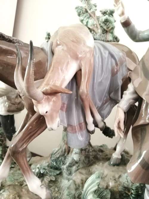HUGE Magnificent LLADRO FIGURE GROUP, SUCCESSFUL HUNT, BIG GAME
