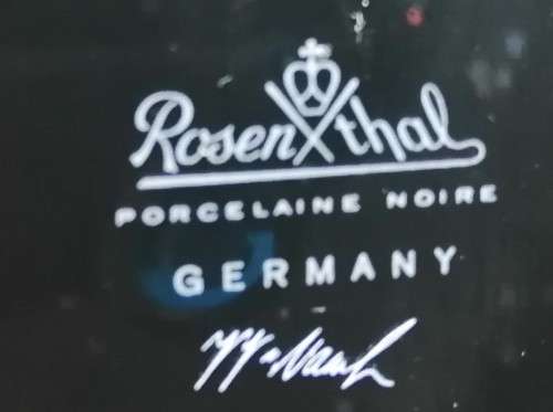 Rosenthal Noire studio-line Germany.Very unusual shape,large black Vase