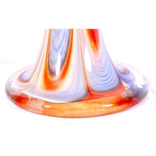 Magnificent 82cm Two tall Murano-style art glass waterfall coloured vases