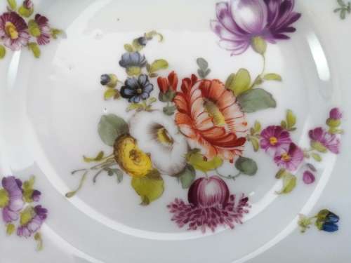 Meissen porcelain plate Vintage flowers