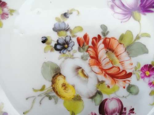 Meissen porcelain plate Vintage flowers