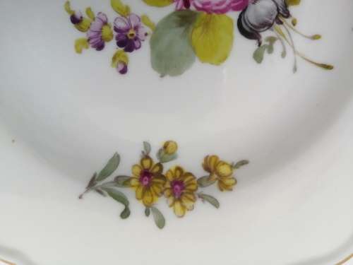 Meissen porcelain plate Vintage flowers