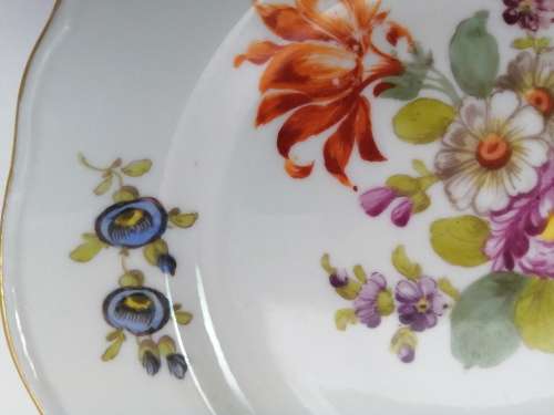 Meissen porcelain plate Vintage flowers