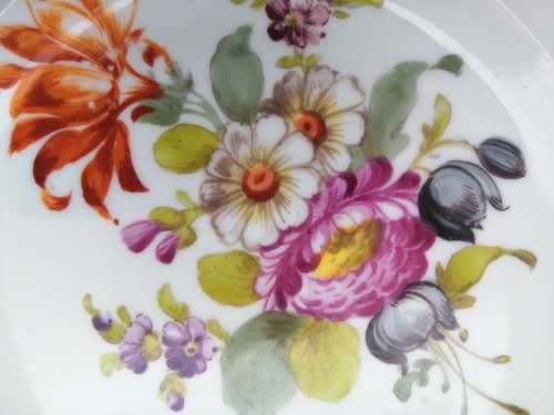 Meissen porcelain plate Vintage flowers