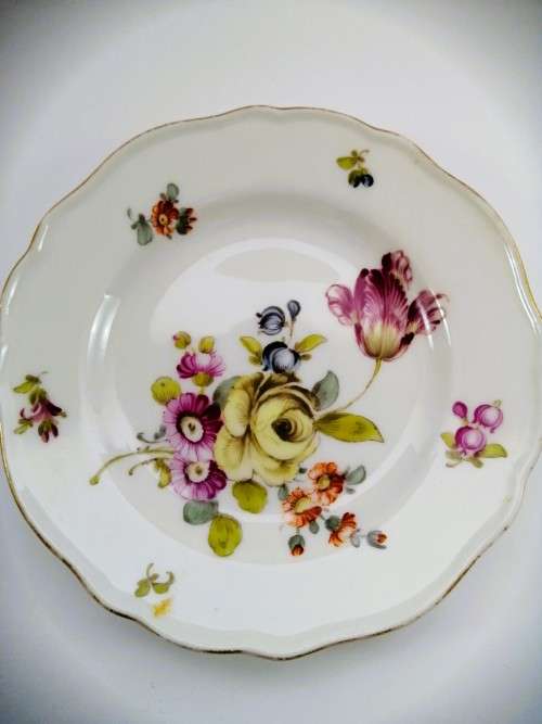 Meissen porcelain plate Vintage flowers