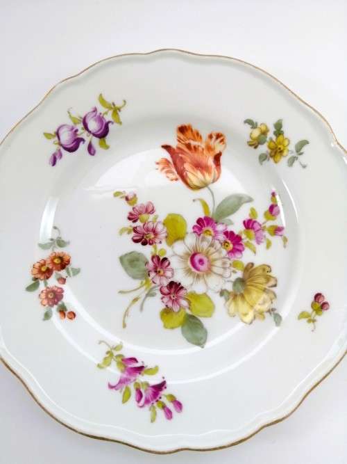 Meissen porcelain plate Vintage flowers
