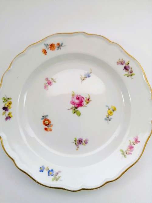 Meissen porcelain plate Vintage flowers