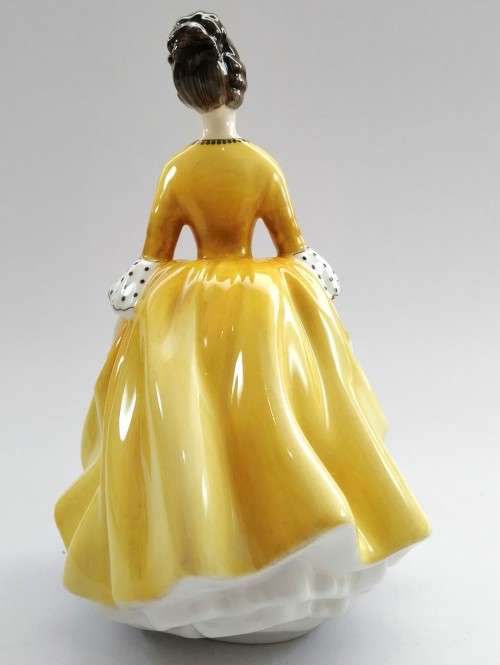 Royal Doulton Bone China Figurine Coralie Yellow Gown 1963 HN2307