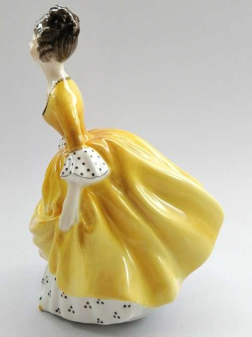Royal Doulton Bone China Figurine Coralie Yellow Gown 1963 HN2307