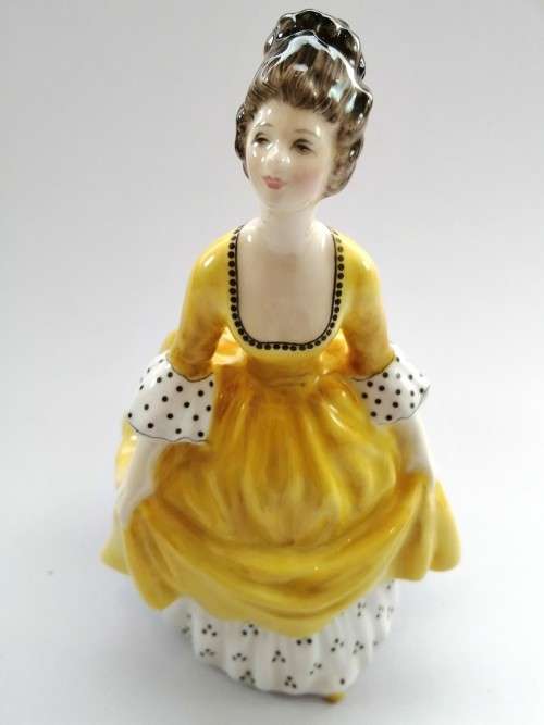 Royal Doulton Bone China Figurine Coralie Yellow Gown 1963 HN2307