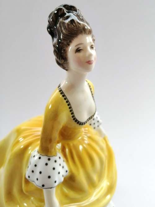 Royal Doulton Bone China Figurine Coralie Yellow Gown 1963 HN2307