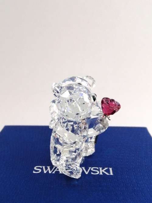 Swarovski 1077419 Kris Bear A Rose for you Kris Bear Boy Offering Flower to Girl