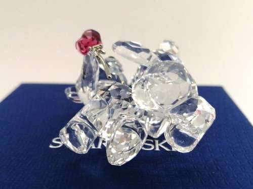 Swarovski 1077419 Kris Bear A Rose for you Kris Bear Boy Offering Flower to Girl