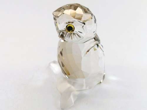 Swarovski Crystal Owl Figurine Medium Brown #1003326