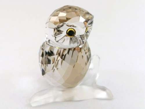 Swarovski Crystal Owl Figurine Medium Brown #1003326