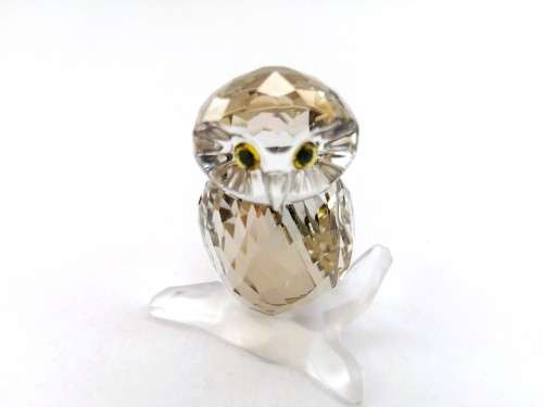 Swarovski Crystal Owl Figurine Medium Brown #1003326
