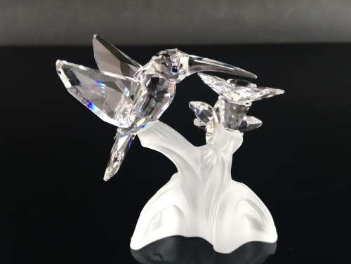 Swarovski Crystal Figurine Hummingbird on Flower 166184 RETIRED