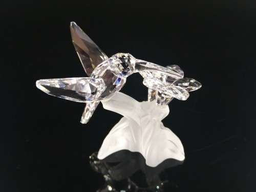 Swarovski Crystal Figurine Hummingbird on Flower 166184 RETIRED